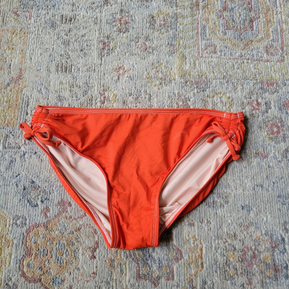 Bright Orange Papina Bikini Bottom with Side Ties
